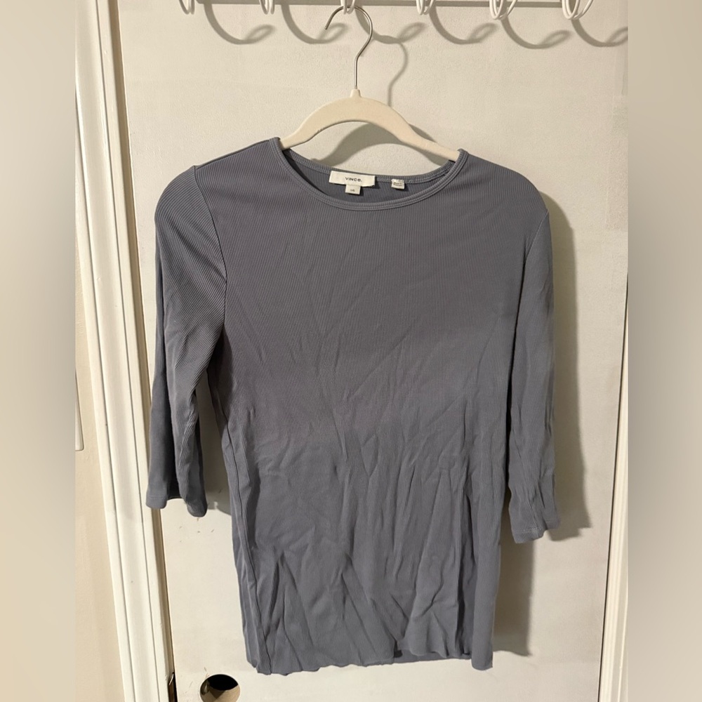 Vince Charcoal Long Sleeve Women's Tee